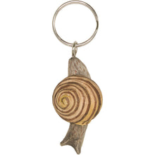 Load image into Gallery viewer, Hand Carved Snail Keyring