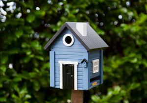 Multiholk - Blue Cottage Bird Feeder Bird House